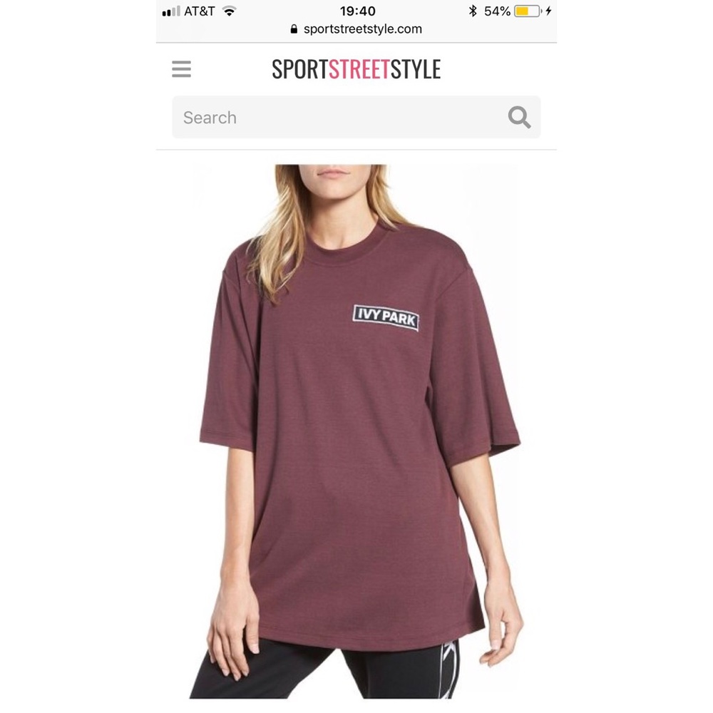 Burgundy Ivy Park Patch Shirt